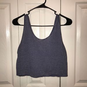 Set of two striped crop tops